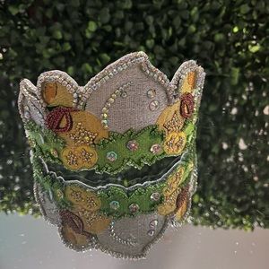 Animal Crossing Embroidered Turnip Queen Crown